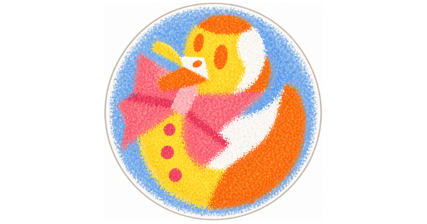 Illustrated garden bed design featuring a duck design made famous by the Aussie party cake 'Duck Cake'.